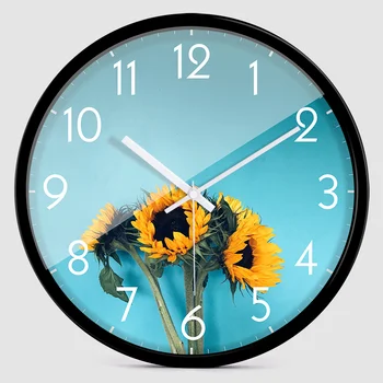 

Simple Modern Wall Clock Silent Bedroom BLUE Personality Living Room Wall Clock Quartz Zegary Na Sciane HOME Decor Clocks MM60WC