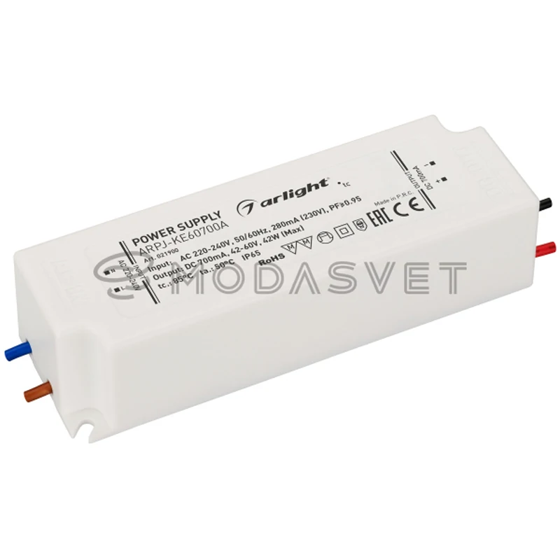Блок питания ARPJ-KE60700A (42W 700mA PFC) ( IP65 Пластик 5 лет) | Лампы и освещение
