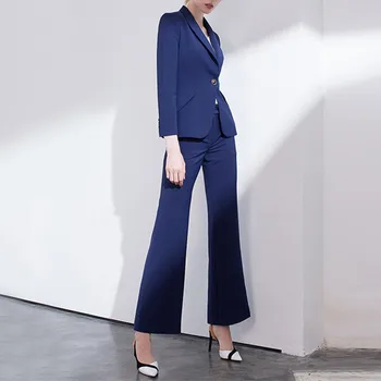 

Women's suit women's casual single button suit women's slim slimming casual suit two-piece suit (jacket + pants) custom made
