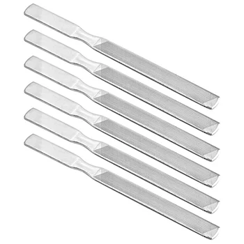 

6pcs Stainless Steel Nail Files Nail Buffer Pedicure Manicure Nail Nail Polish Sanding Strip