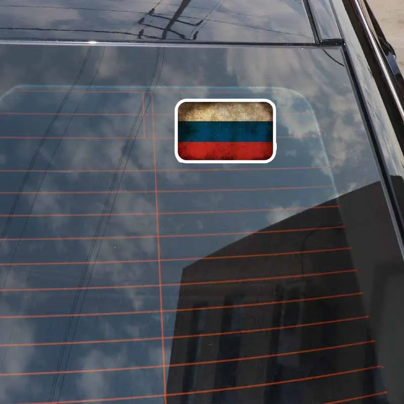 YJZT 11,5 см* 6,9 см забавная наклейка для велосипеда автомобильные аксессуары Русский Флаг Автомобильная наклейка из ПВХ 6-0187