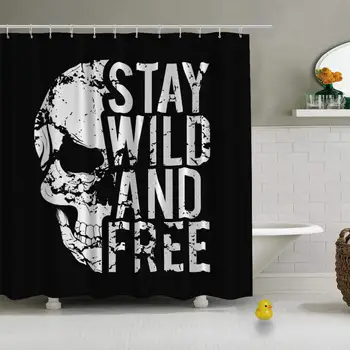 

Tshirt Design Skull Grunge Texture Vintage Vector Creative Shower Curtain for Home Office,79''L x 72''W
