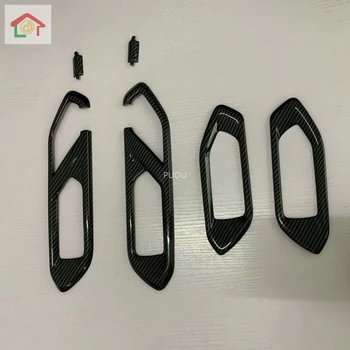 

For Toyota Raize A200 2020 2021 ABS Plastic Carbon Fiber Inner Door Handle Bowl Cover Trim Door Decoration Frame Car Accessories