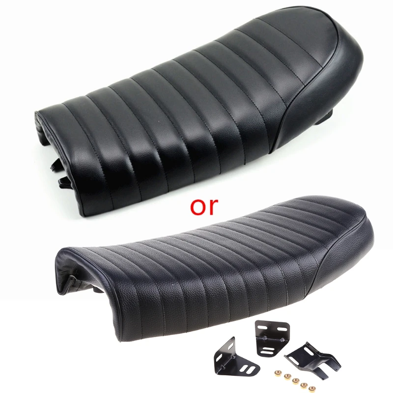 T3ED Motorcycle Retro Seat Cushion Vintage Comfortable Hump Saddle for Cafe Racer CG125 Motorbike |