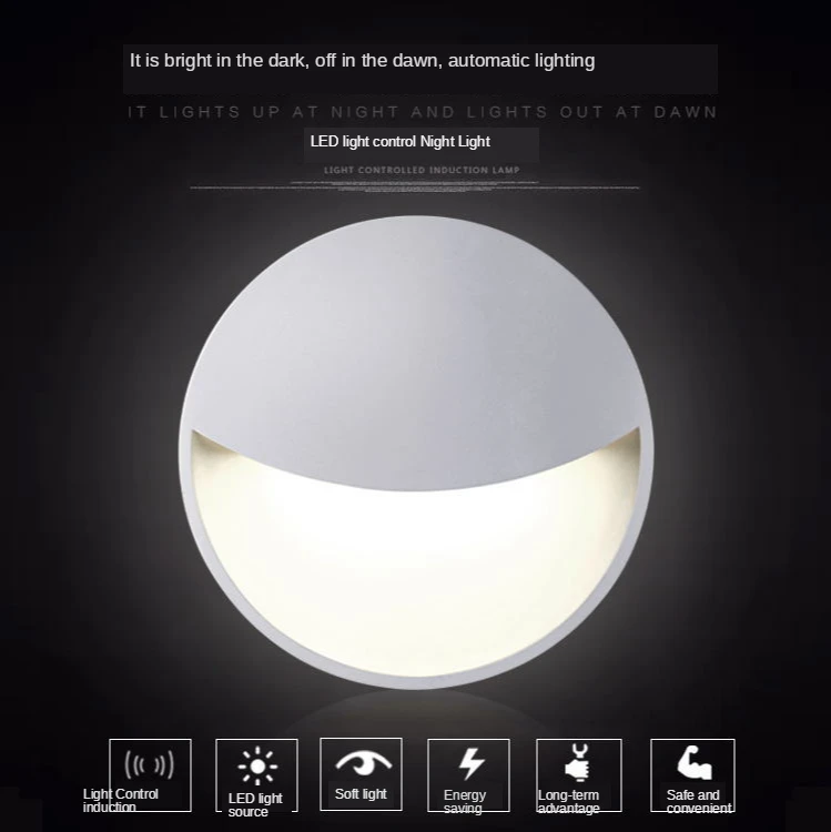 

Creative Corridor induction moon lamp bedside enclosure lamp light control induction automatic lighting extremely low energy