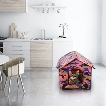 

Waterproof Puppy Small Dogs House Bed Detachable Pets Kennel Home House For Small Medium Cats Dogs Foldable Pet Dog Nest House