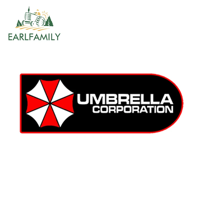 

EARLFAMILY 13cm x 6.5cm Car Styling Umbrella Corporation Red Umbrella Vinyl Gamer Car Sticker JDM Waterproof Window Accessories