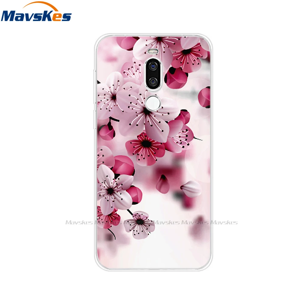 Cases For Meizu Back Cover For Meizu X8 X 8 Flowers Cat Patterned Phone Shell Cover Soft TPU Silicone Protective Cases Fundas Coque For Meizu X8 cases for meizu black Cases For Meizu