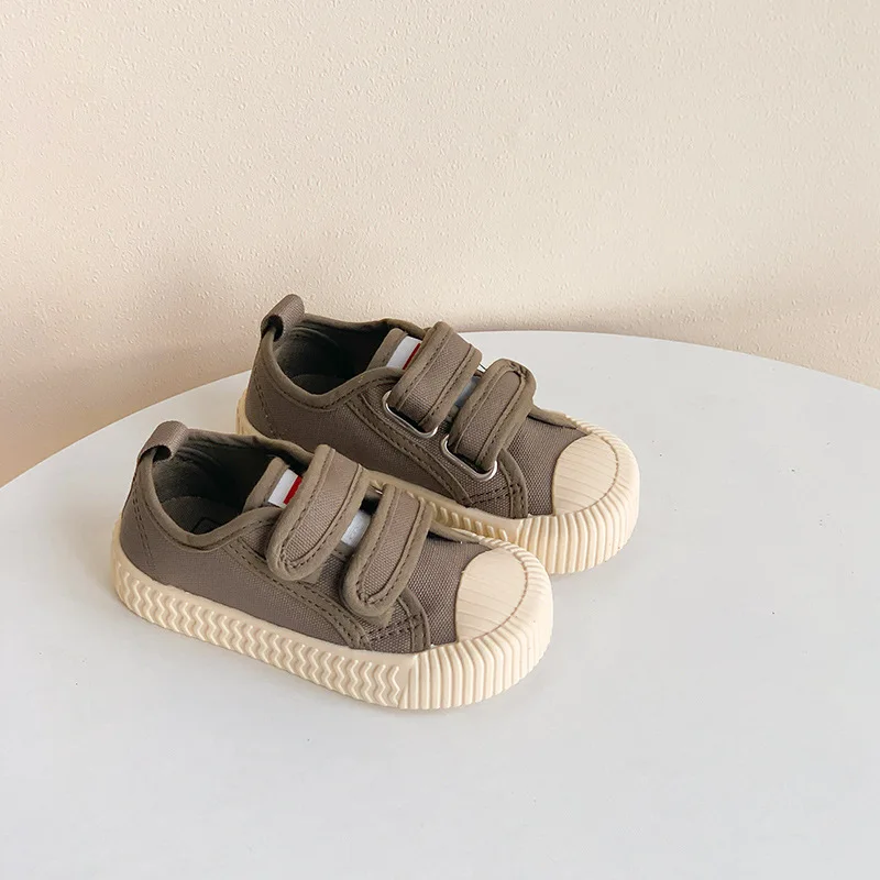 Children Canvas Shoes for Boys and Girls Spring  Autumn Hook and Loop Shoes Soft Bottom Breathable Toddler Baby Biscuit Shoes best children's shoes Children's Shoes