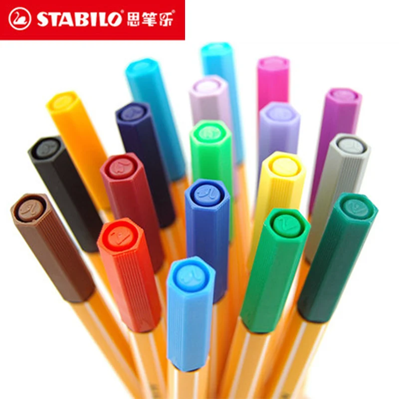 

Гелевая Ручка Stabilo Music Point 88, ручка с крючком, игла, ручка для рисования, набор ручек для студентов, рисование искусств, 10/20 цветов в наборе