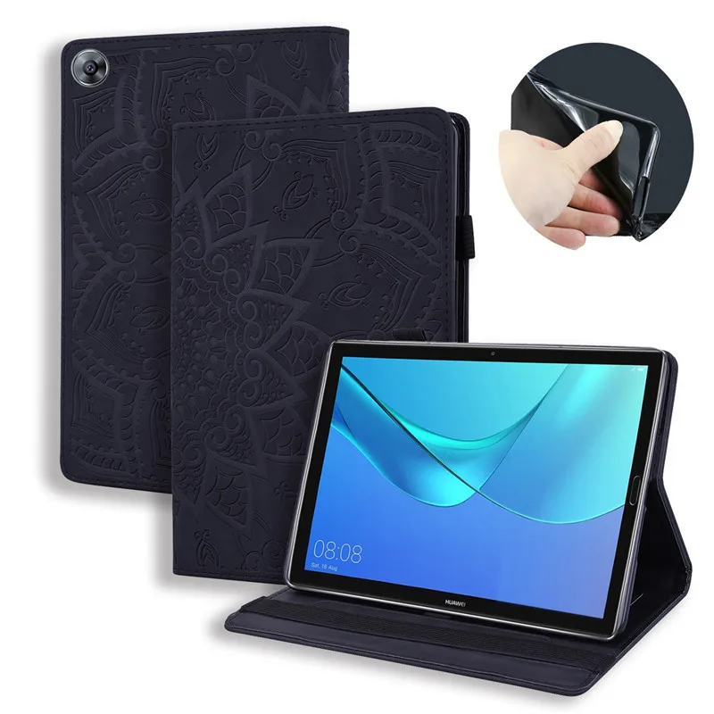 capa de tablet com suporte para medimediapad capa tipo carteira com flip árvore de
