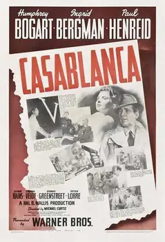 

24style Casablanca Classic Movie Art Film Print Silk Poster for Your Home Wall Decor 24x36inch