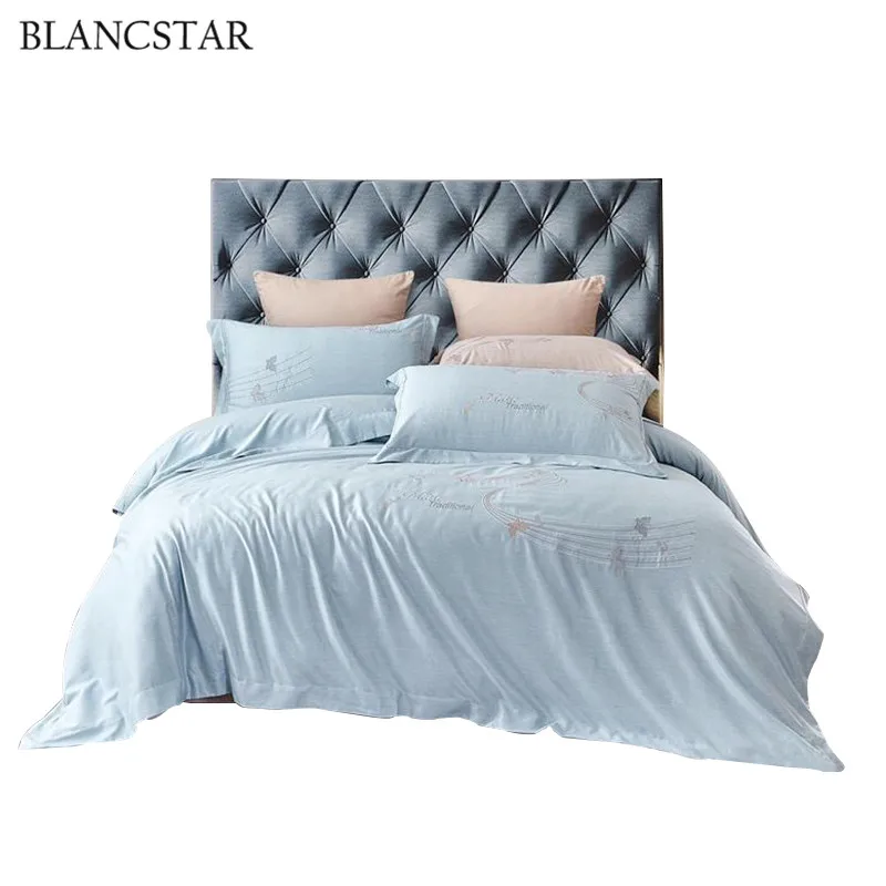 

Blancstar Bedding Sets 2019 Winter Silk 3D Embroidery Four-pcs Bed Linen Stitch Bedding Set Comforter Bedding Sets Comfort Q010