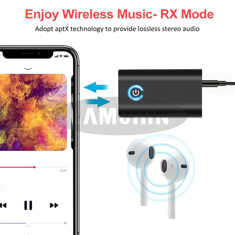 2 в 1 беспроводной Bluetooth 5,0 адаптер HIFI Bluetooth приемник Bluetooth передатчик для динамика с аудио 3,5 мм Jack кабель