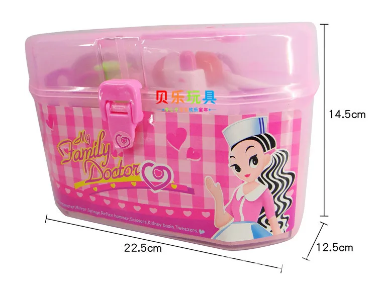 Детская Игрушечная модель медицинская коробка/медицинский шкаф/yi sheng xiang игрушка есть голос о розовый 8 штук