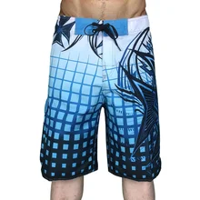 

Plus Size Boardshorts Men Board Shorts Mens New Bermuda Masculina Man Summer Pants Beach Wear Quick Dry Print Swiming Swimsuit