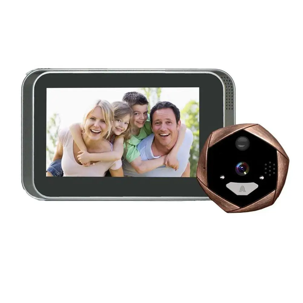 

Wireless Doorbell WIFI Smart Electronic Peep Hole Home Electronic Visual Doorbell Security Infrared Alarm