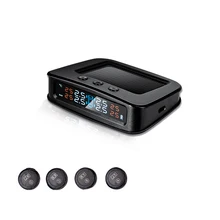 Автомобильная система контроля давления в шинах, солнечная энергия, умный беспроводной TPMS 4 датчика C66