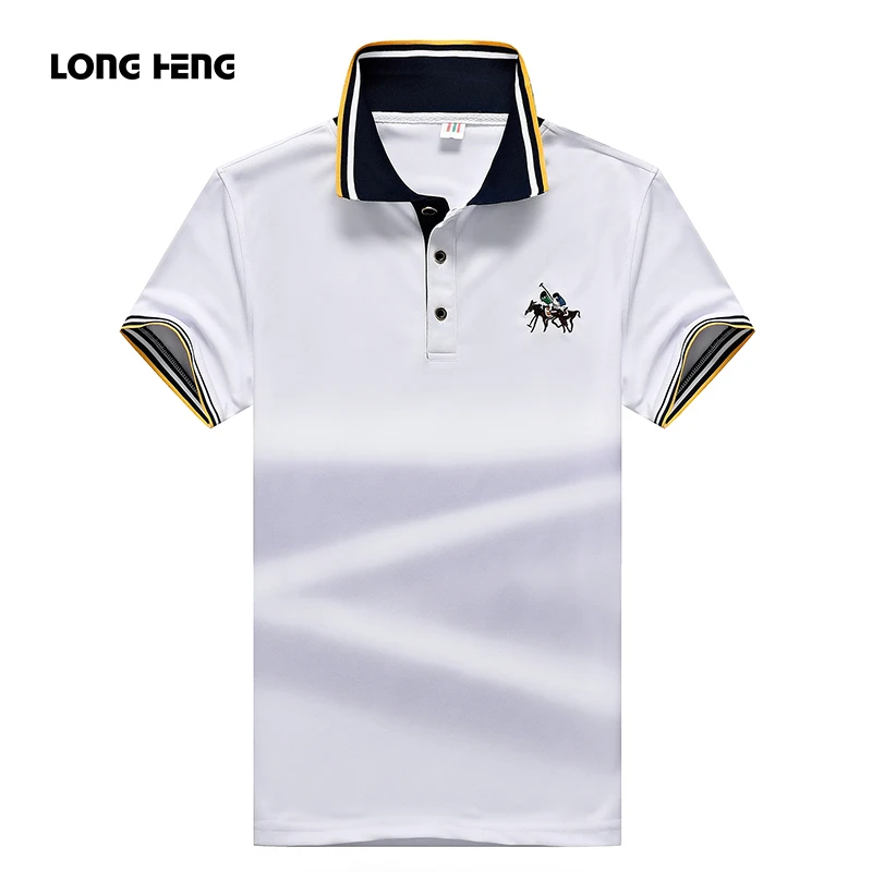 LONGHENG 2019 мужская рубашка-поло модная блуза с воротником короткими рукавами