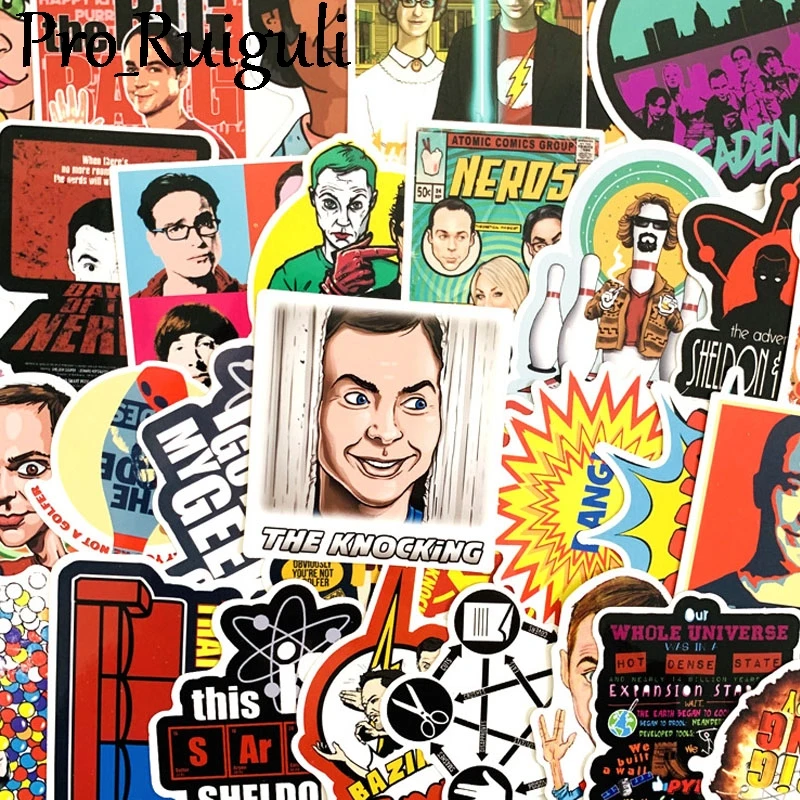 50pcs Classic TBBT tv show characters scrapbooking Stickers packs Waterproof Skateboard Suitcase Graffiti decals pasters Kid Toy | Дом и сад
