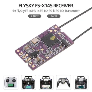 

FlySky FS-X14S Receiver 2.4Ghz 14CH PPM i-BUS S.BUS Signal Outputs for FlySky FS-I6 NV14 FS-I6X FS-i4 FS-I4X Transmitter
