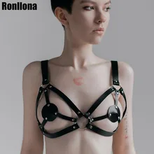 Кожаные ремни для женщин панк-бра, сексуальные клетки, подтяжки, ремни для тела, пояс для талии, связывание, БДСМ, регулируемый бюстгальтер, ремни