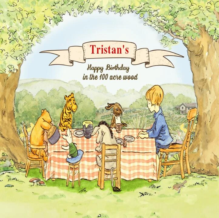 カスタムウィニー誕生日プーさんの木動物プーさん背景高品質コンピュータプリントパーティー写真の背景 Background Aliexpress