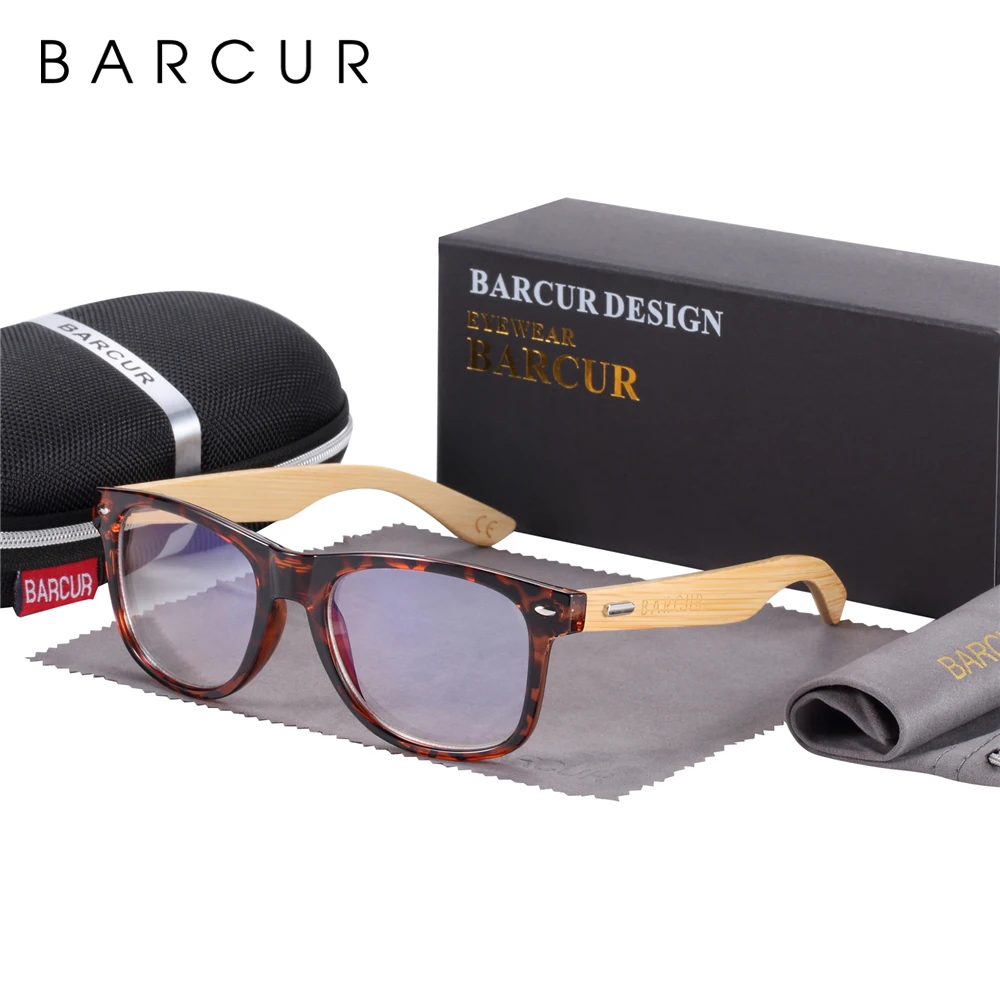 BARCUR бамбуковые очки против голубого излучения оптический глаз УФ Блокировка игровой фильтр очки