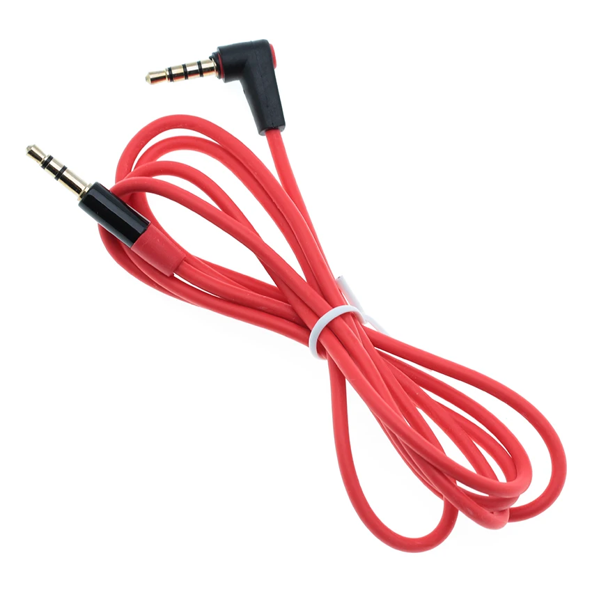 100pcs lot Elbow 3 5mm Audio Cable Male To Male Extension Cable Aux Jack to Jack Gold Plated Cable For Headphone Speaker