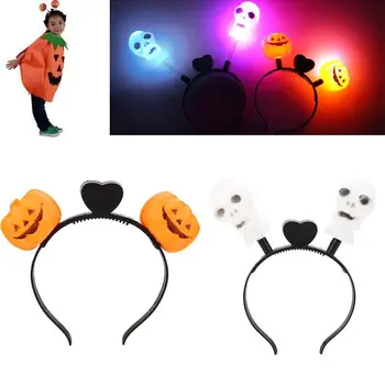 

Props Pumpkin Light Halloween Gadget Flash LED Headband Led Hair Band