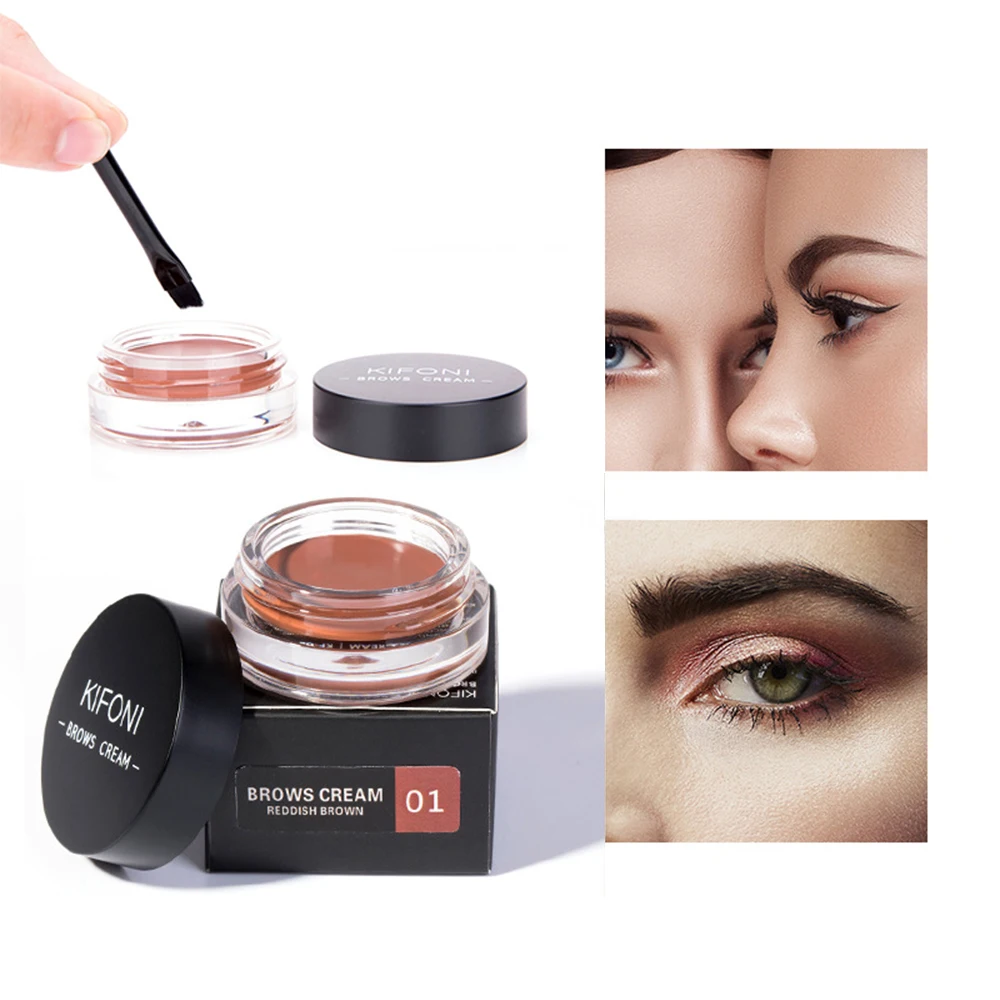

HOT Eyebrow Maquiagem Enhancers Cream Gel Cream Makeup Waterproof Quick Dry Long Lasting EyeBrow with 1pc Makeup Brushes TSLM2