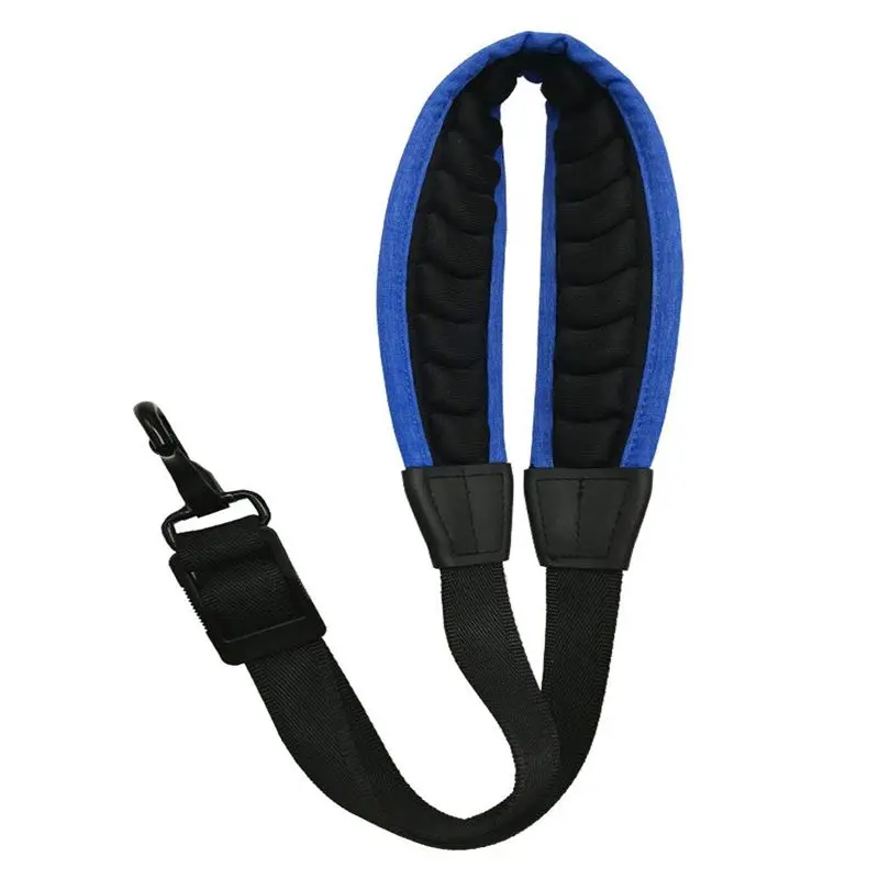 

Saxophone Strap Alto Tenor Bari Soprano Sax Neck Strap Pressure Reducing Soft Padded with Metal Hook Blue