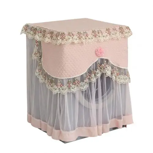 Light Pink 60x60x85 см Водонепроницаемая стиральная машина покрывает цветочные кружева стиральная машина пылезащитный чехол Прачечная Домашний декор - Цвет: Light Pink