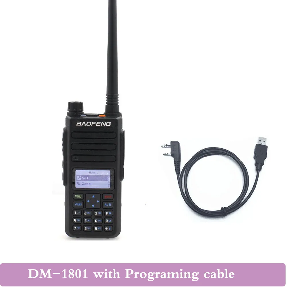 Baofeng DM-1801 цифровая рация DMR Tier II Dual Time slot Tier2 Tier1 DMR цифровая/аналоговая DM-860 Ham портативное радио - Цвет: DM-1801-USB