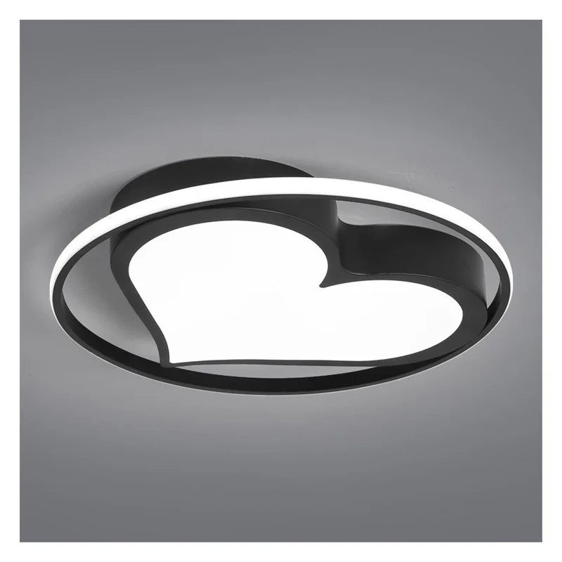 

Modern Love LED Ceiling Lamp Remote control Bedroom Parlor Ceiling Lights Children's room Hanging Lamp Black/White Body Dimming