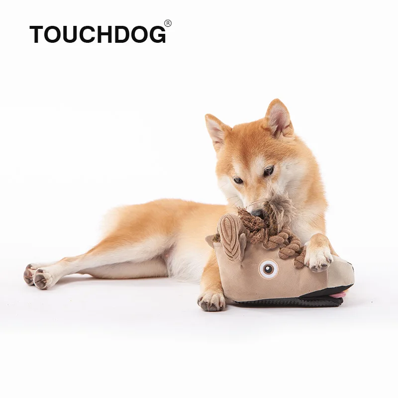 

Touchdog Dog Toys Bite Resistant Luminous Leakage Ball Toy Ball Teddy Golden Fur Toys