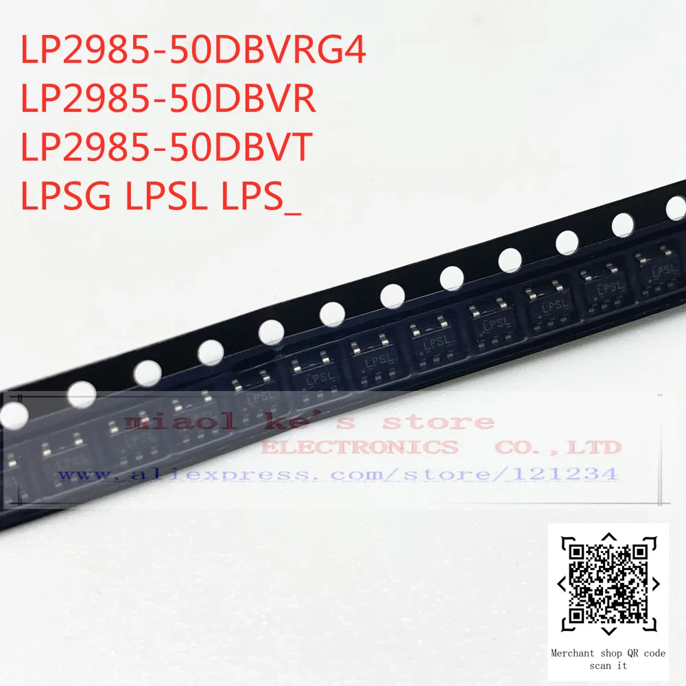 [10 шт.] 100% Новый оригинальный: LP2985-50DBVRG4 LP2985-50DBVR LP2985-50DBVT LPSG LPSL LPS _ - IC REG LINEAR 5V 150MA SOT23-5 |