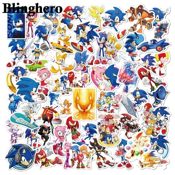 

CA1400 50pcs/set Hedgehog Movie Stickers Cartoon Stickers For Laptop Computer Skateboard Guitar Luggage Toy Stickers