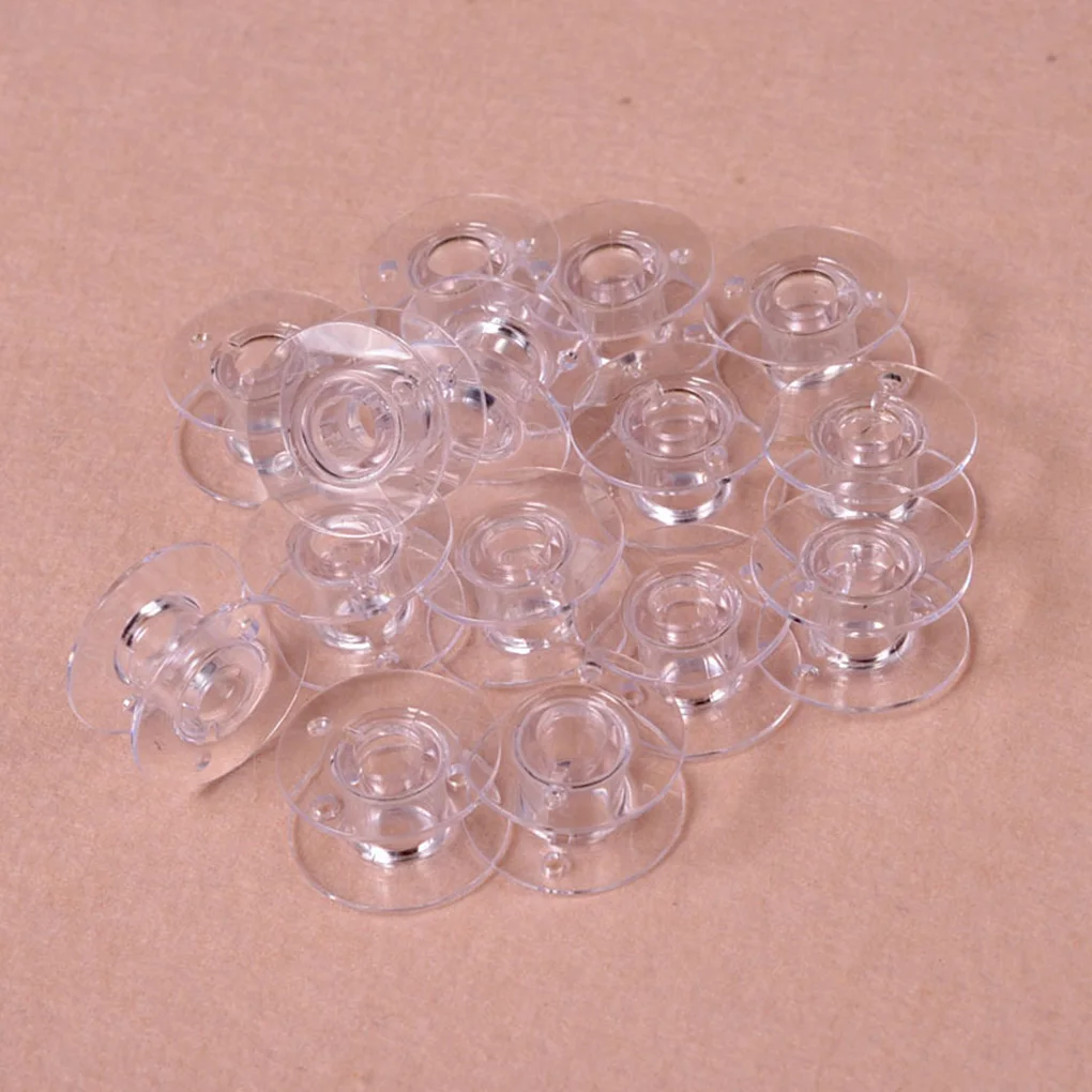 

new Sewing MachineTools 10pcs/Set Plastic Case Storage Box Sewing Bobbins for Sewing Threads Clear Plastic Empty Bobbins