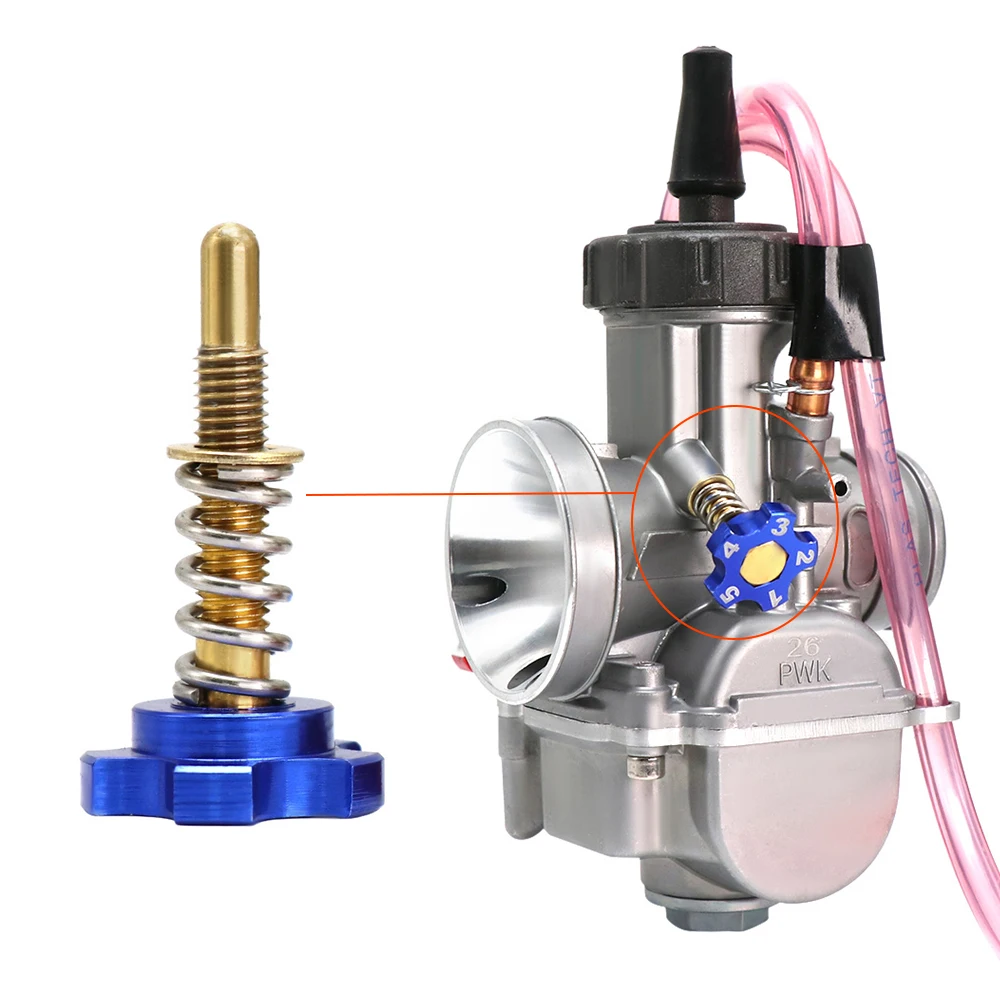 Sclmotos-CNC воздушный МОТОЦИКЛ КАРБЮРАТОР РЕГУЛИРОВКА топливной смеси винт для Keihin PWK 21 24 26 28 30 32 34 мм Carb Мотоцикл ATV UTV
