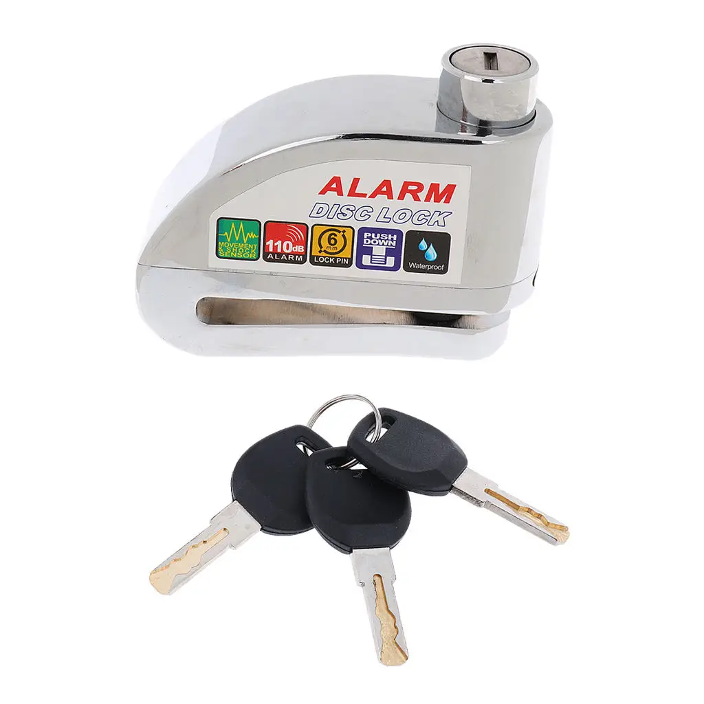 Generic Wheel Disc Lock Alarm Movement& Shock Sensor Motorcycle Bike