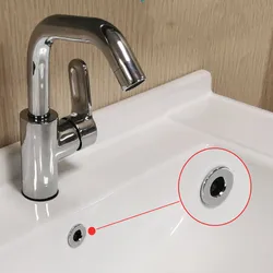 Metal Sink Hole Overflow Ring Wash basin Decorative Insert  cover copper Round Ceramic Pots Drainage device Hardware