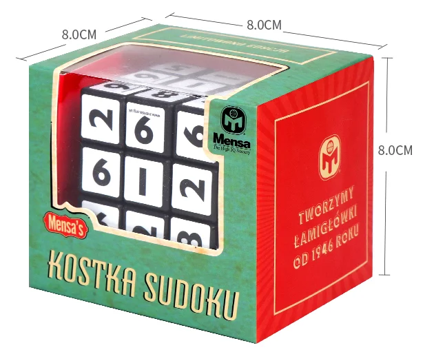 Mensa Sudoku Digital Cube Black Bottom White Sticker 57mm 3X3X3 Sudoku Cube Magic Cubes Educational Toys for Children Kids - Цвет: IQ-1057 Sudoku