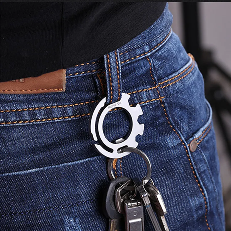 

Portable Pocket Survial Tool Bottle Opener Multi-Tool EDC Keyring Keychain For Travel Key Chain Outdoor Portable Accessories