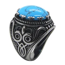 Поддержка дропшиппинг новейший Размер 7-13 синий тигровый глаз кольцо 316L нержавеющая сталь модные ювелирные изделия голубой камень крутой человек кольцо