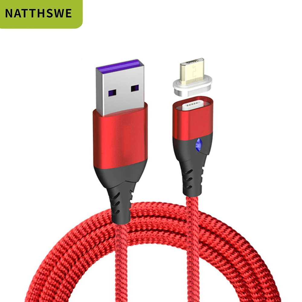 Магнитный кабель NATTHSWE Micro usb type C для быстрой зарядки Micro usb type-C Магнитный зарядный провод usb c для iphone 11 X Xr usb кабель