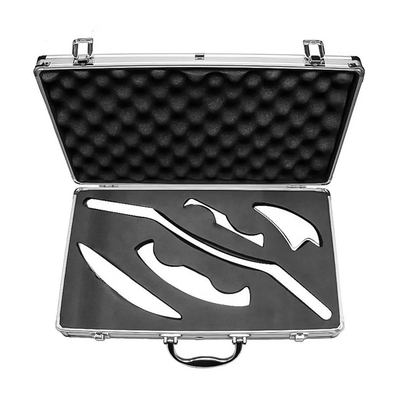 of fascia knife Медицинский фитнес-скребок из нержавеющей стали, ФИЗИОТЕРАПЕВТИЧЕСКИЙ консольный нож для расслабления мышц, меридиан, массаж, 5 штук - Цвет: of fascia knife