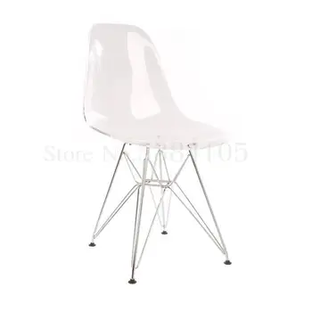 

Nordic Style Transparent Acrylic Crystal Backrest Chair Light Luxury Creative Makeup Chair Net Red Ins Chair Plastic