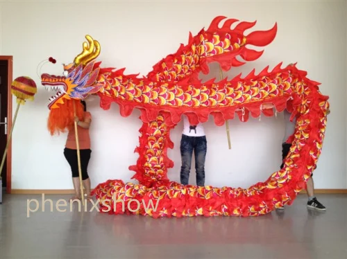 4m Length Dragon Dance Costume 8-15 Age Party Outdoor Performance