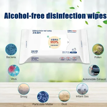 

disinfecting wipe hand sanitizer wipes Antibacterial Wet Wipe Tissue Clean Hand Health Care 20 Wipes/Pack mokre chusteczki
